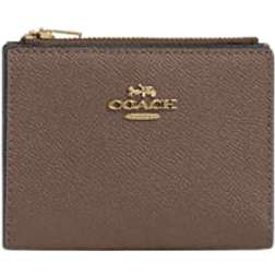 Coach Bifold Wallet - Crossgrain Leather/Gold/Dark Stone