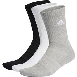 adidas Cushioned Crew Socks 3-pack - Medium Gray Heather/White/Black