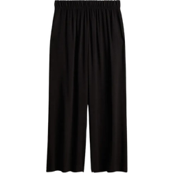 H&M Cropped Pull On Trousers - Black