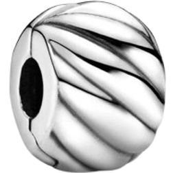 Pandora Polished Feathered Clip Charm - Silver