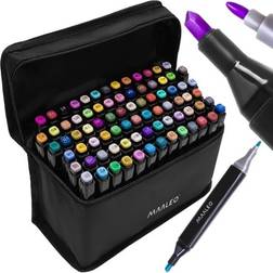 Maaleo Double Sided Markers with Storage Bag 80-pack