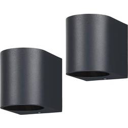 Down Outside Anthracite Grey Wall light 2pcs