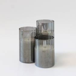 Block Smoke Colored LED-ljus 15cm 3st