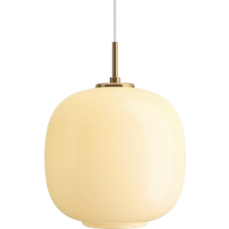 Louis Poulsen VL45 Radiohus Brass/Glossy Pale Yellow Pendant Lamp ∅ 25cm