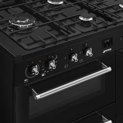 Smeg CX103GMBL Dual Fuel Range Cooker Black