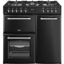 Belling Spis Farmhouse 90 cm 3 ugnar Gas Svart Svart