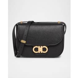 Ferragamo Double Gancini Crossbody Väska - Svart