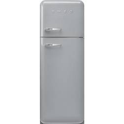 Smeg FAB30RSV5UK 60cm Retro Fridge Freezer Silver