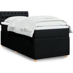 vidaXL Med Madras 100x200 cm Stof Sort Kontinentalseng