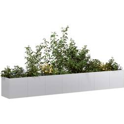 vidaXL Plantekasse 280 x 40 x 40 cm Galvaniseret Stål Plantekasse
