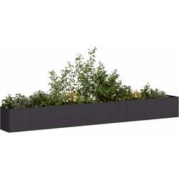 vidaXL Plantekasse Sort 360 x 40 x 40 cm Koldvalset Stål Plantekasse
