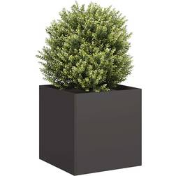 vidaXL Planter Black 40 x 40 x 40 cm Cold-rolled Steel 40x40x40cm
