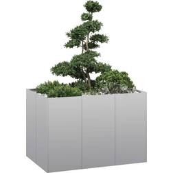 vidaXL Galvanised Steel Planter 120x80x80 cm