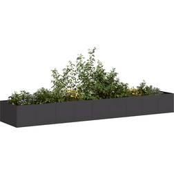 vidaXL Odlingslåda Svart 360 x 80 x 40 cm Stål