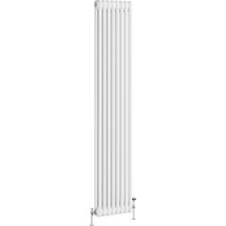 Reggio White Vertical Double Column Radiator 1800 x 380 mm