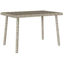 vidaXL Garden Coffee Table Rectangular Light Grey 60 x 40 x 37 cm