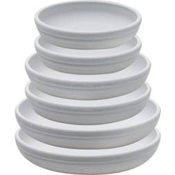 Saro Round Plastic Plant Saucer Drip Tray Set of 6