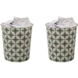 JVL Geo Plastic Waste Paper Bin 2 Pack