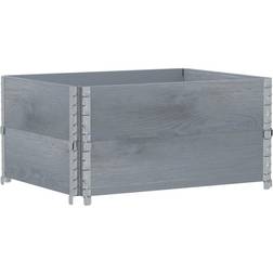 vidaXL Pallerammer 80 x 60 cm Massivt Fyrretræ Grå Højbed