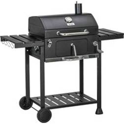 OutSunny Charcoal BBQ Grill Smoker Trolley