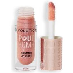 Makeup Revolution Shimmer Gloss Skimrande Läppglans Skugga Glimmer Nude