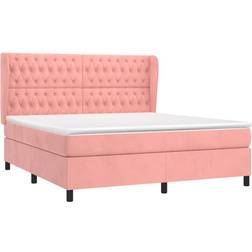 vidaXL Ramsäng Med Madrass Rosa 180x200 cm Kontinentalsäng