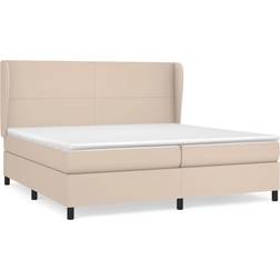 vidaXL Ramsäng Med Bäddmadrass 200x200 cm Konstläder Kontinentalsäng 200x200cm
