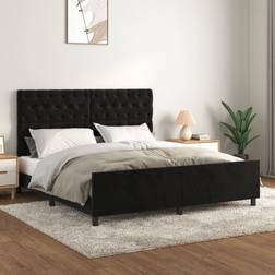 vidaXL uden Madras 160x200 cm Fløjl Sengeramme