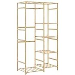 vidaXL Natural Bamboo 39.4 in x 19.7 x 72.6 in Clothes Rack