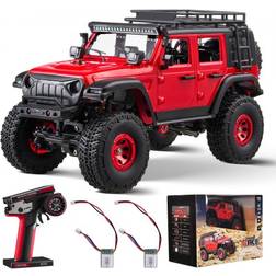 VEVOR Remote Control Car 1:24 Scale Full Lighting 4WD Off-Road Truck for Kids