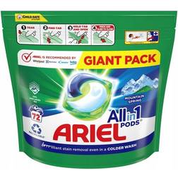 Ariel Mountain Spring All-in-1 Detergent 72 Capsules
