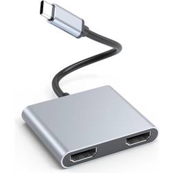 Nordic USB-C adapter for Dual HDMI Displays 4K 60Hz