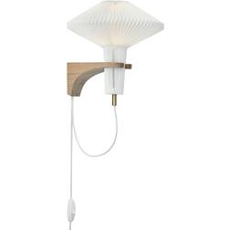 Le Klint The Mushroom Wood/Brass/White Vægarmatur ∅ 26cm