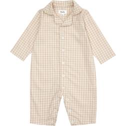 Lalaby Baby Classic PJ Suit - Beige Gingham
