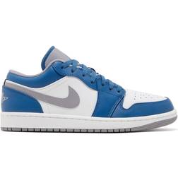 NIKE Air Jordan 1 Low M - True Blue/White/Cement Grey