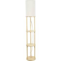 ValueLights Elsa Natural/White Floor Lamp 152cm