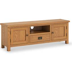 Roseland Furniture Surrey Oak TV Bench 140x48cm