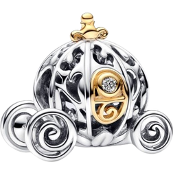 Pandora Disney 100th Anniversary Cinderella's Enchanted Carriage Lab Grown Charm - Gold/Silver/Diamond