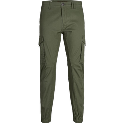 Jack & Jones Slim Fit Cargo Trousers - Green/Olive Night