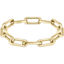 HUGO BOSS Halia Branded Link Bracelet - Gold