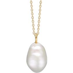 Mads Z Teardrop Pendant - Gold/Pearl