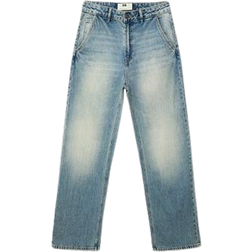 Stradivarius Losse Baggy Jeans - Zwart Denim Donker