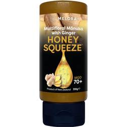Melora Mānuka Honey Squeeze Bottle 70+MGO Ginger 330g 1pack