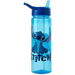 Disney Stitch Water Bottle 600ml with Straw