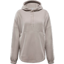 Nike One Women's Oversized Therma-FIT Pullover Fleece Hoodie - Light Orewood Brown/White