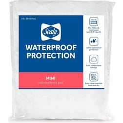 Sealy Baby Mini Fitted Waterproof Infant Portable Crib Mattress Protector Pad Cover
