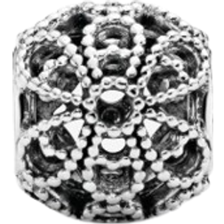 Pandora Beaded Openwork Flower Charm - Silver