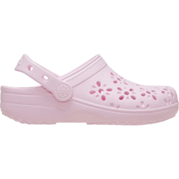 Crocs Kid's Classic Floral Cutout Clog - Pink Milk