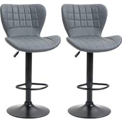 Homcom UK835-544V700331 Grey Bar Stool 109cm 2pcs