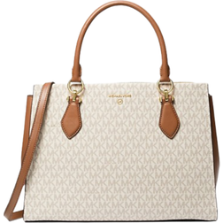 Michael Kors MK Marilyn Large Logo Satchel Natural Michael Kors NS